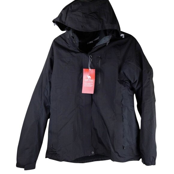 NWT Camel Crown Womens Ski Jacket‎ Detachable Hooded Coat Black Size L - Picture 3 of 16